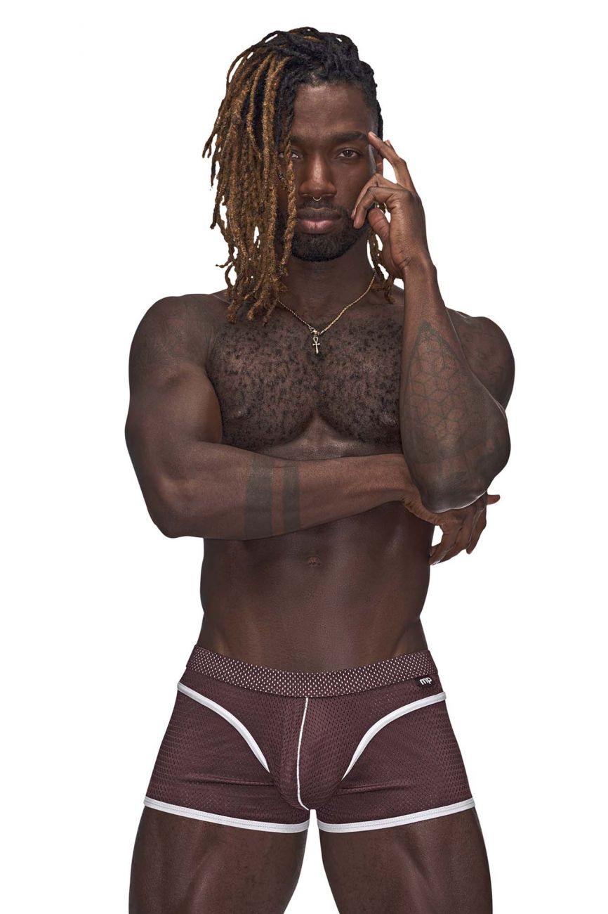 Male Power 142-273 Sport Mesh Mini Short Burgundy