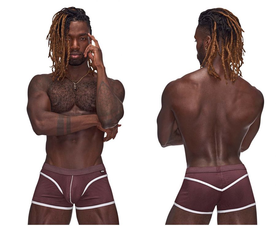 Male Power 142-273 Sport Mesh Mini Short Burgundy