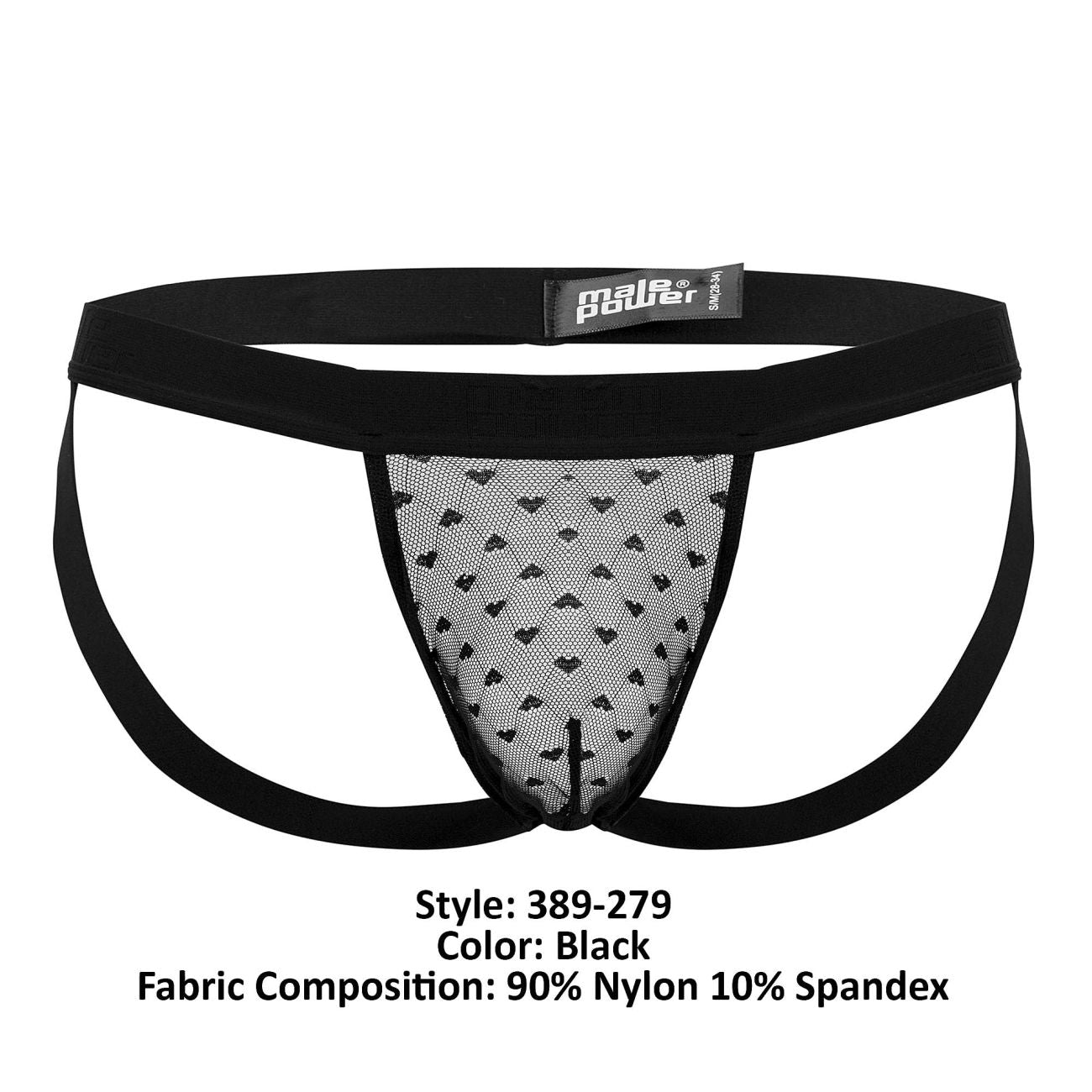 Male Power 389-279 Heart Breaker Jock Black
