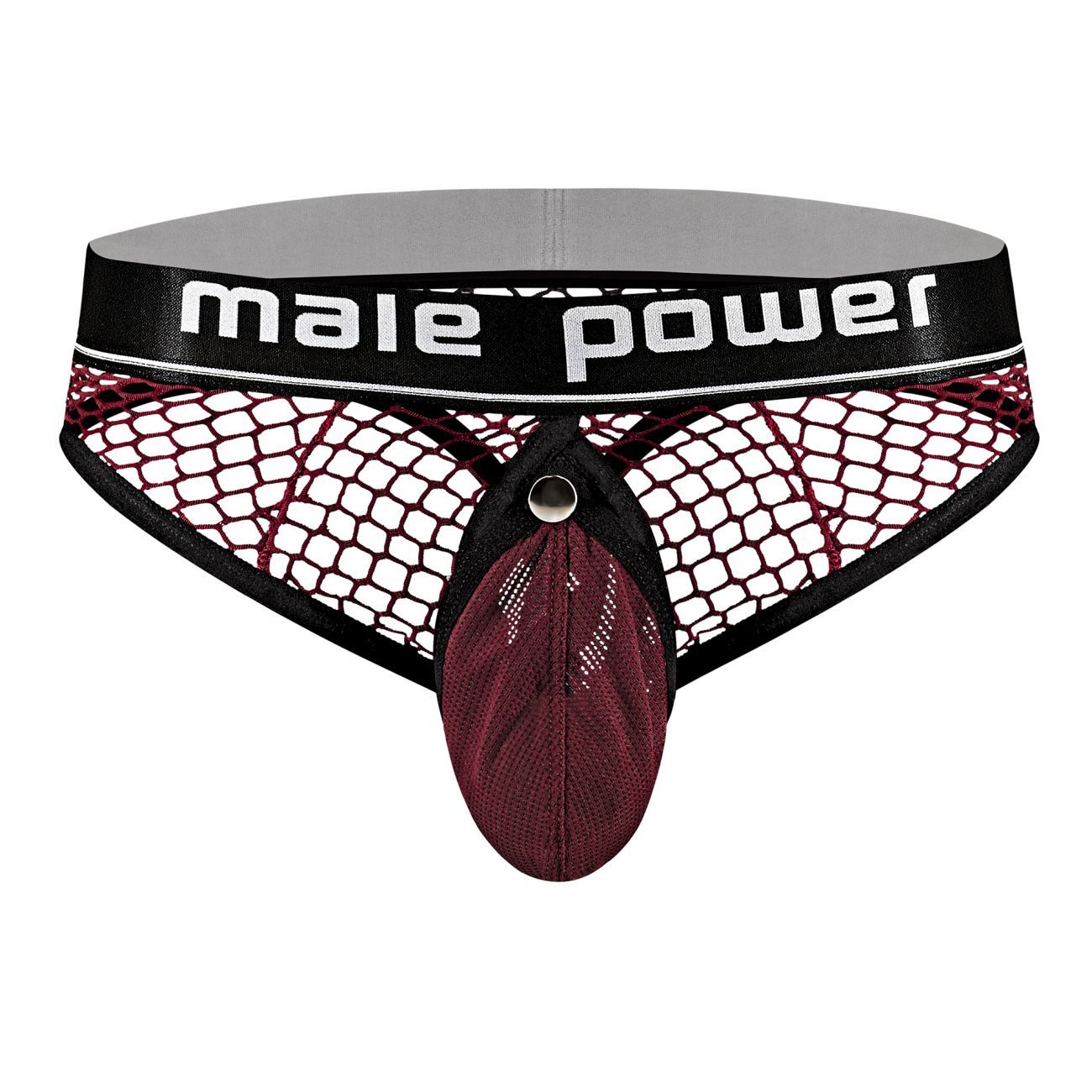 Male Power 410-260 Cockpit C-Ring Thong Burgundy