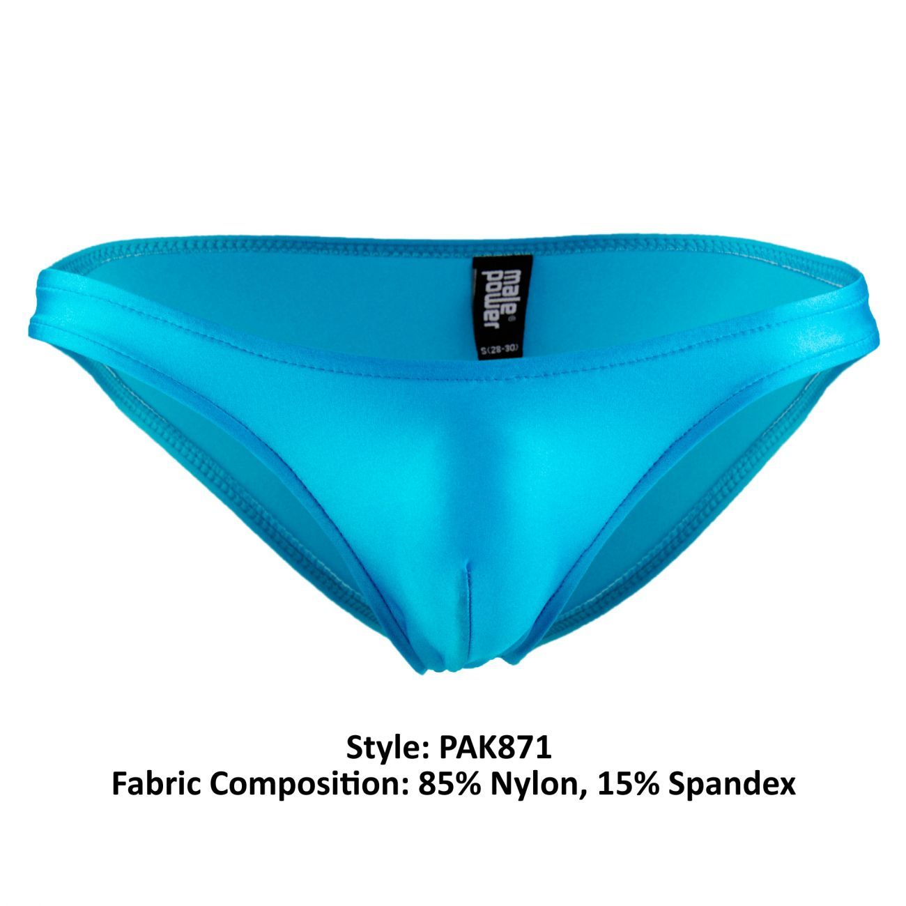 Male Power PAK871 Euro Male Spandex Brazilian Pouch Bikini Blue
