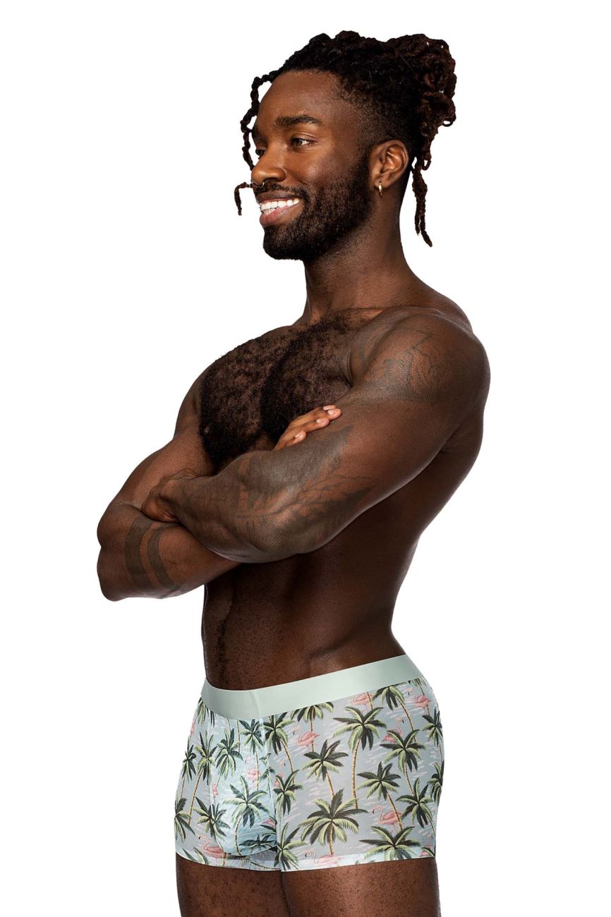 Male Power SMS-011 Sheer Prints Seamless Short Flamingo