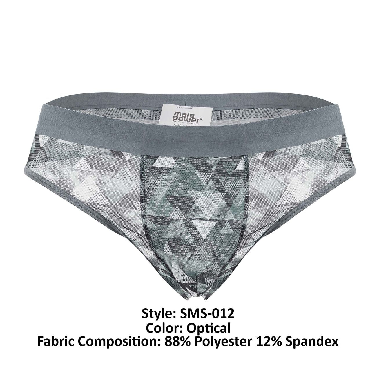 Male Power SMS-012 Sheer Prints Thong Optical