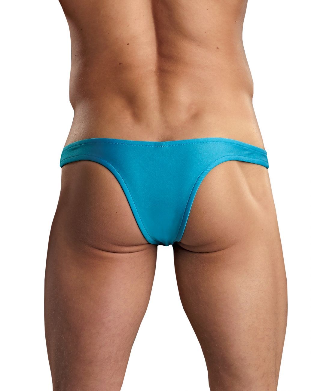 Male Power PAK874 Euro Male Spandex Full Cut Thong Blue