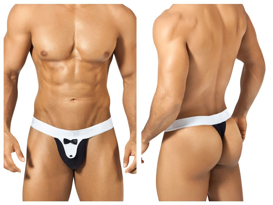 PPU 1312 Tuxedo Thong Black-White