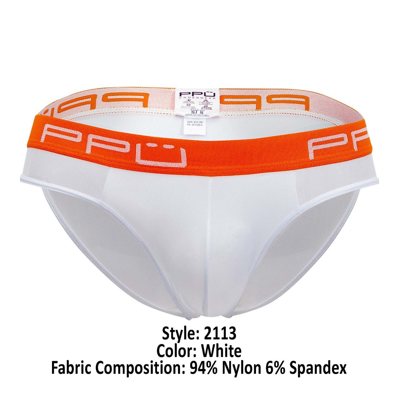 PPU 2113 Mesh Bikini Thongs White