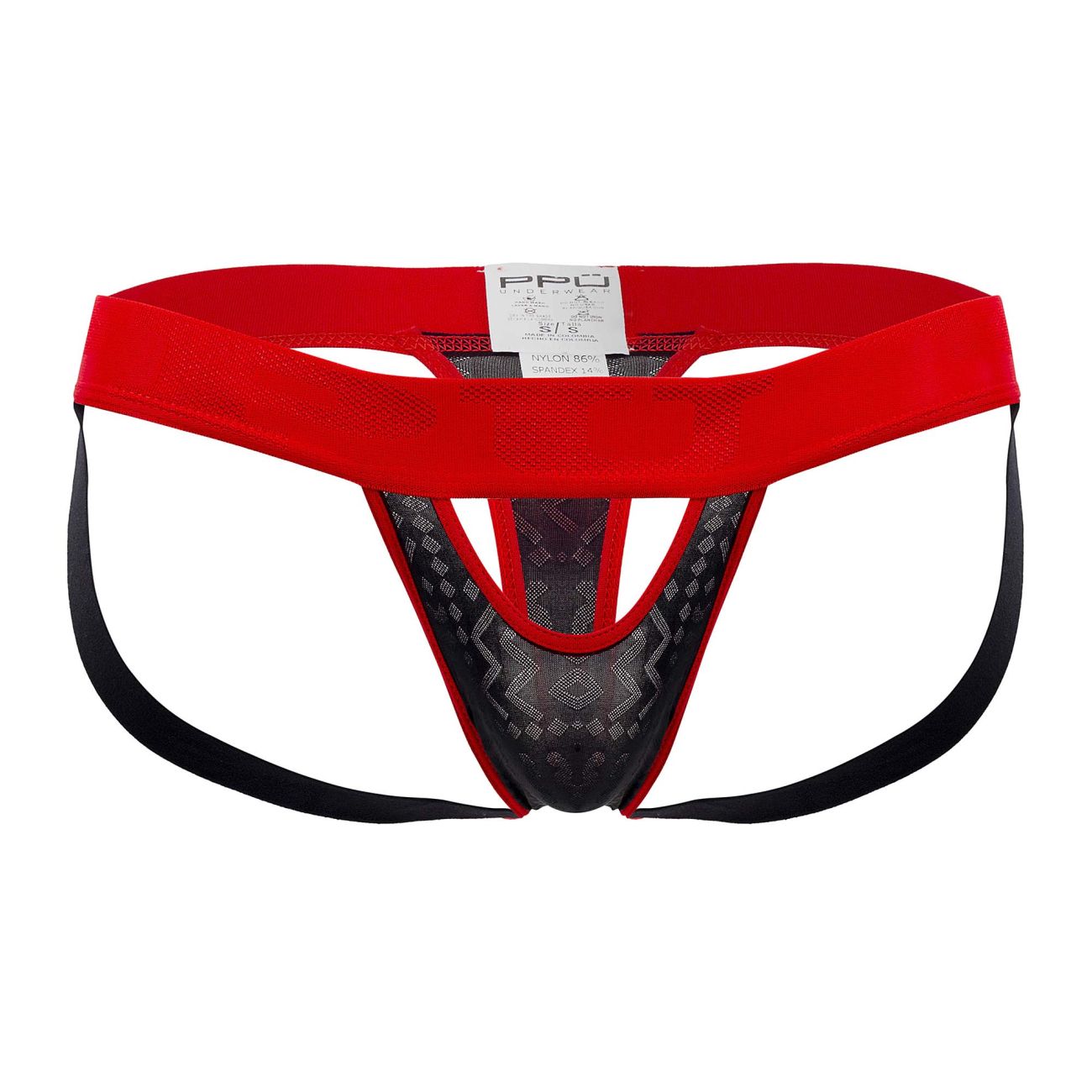PPU 2313 Peek-a-boo Jockstrap Black