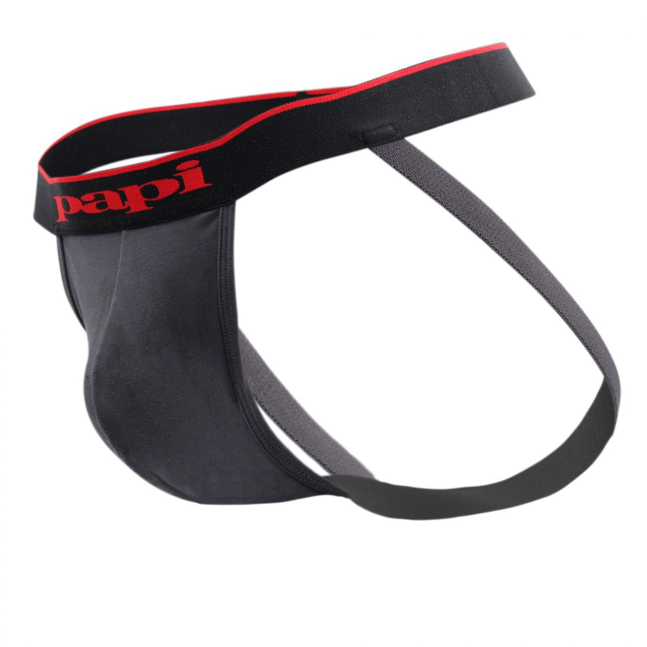 Papi 980911-950 980911-950 3PK Cotton Stretch Jockstrap Red-Gray-Black