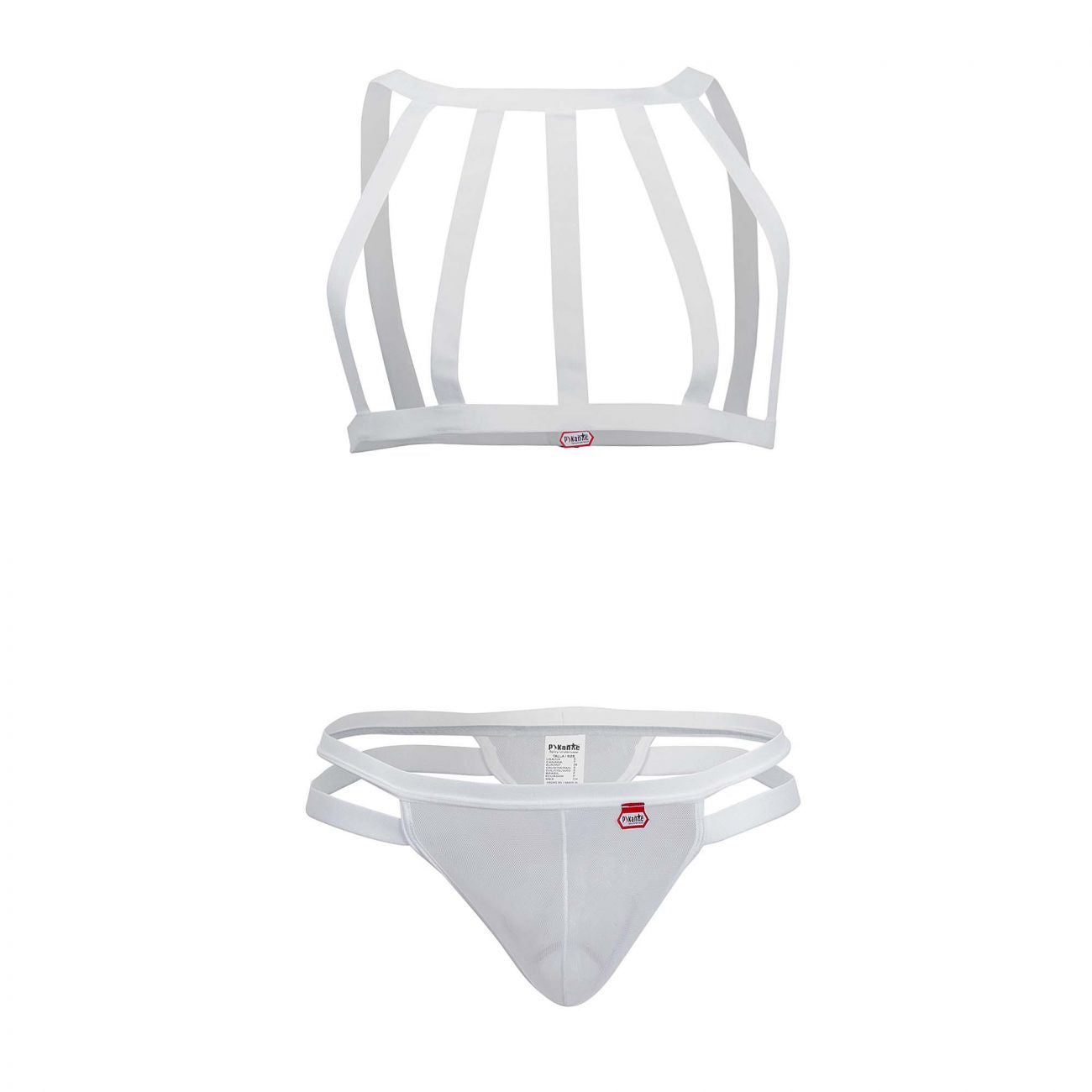 Pikante 0331 Personality Harness Thongs White