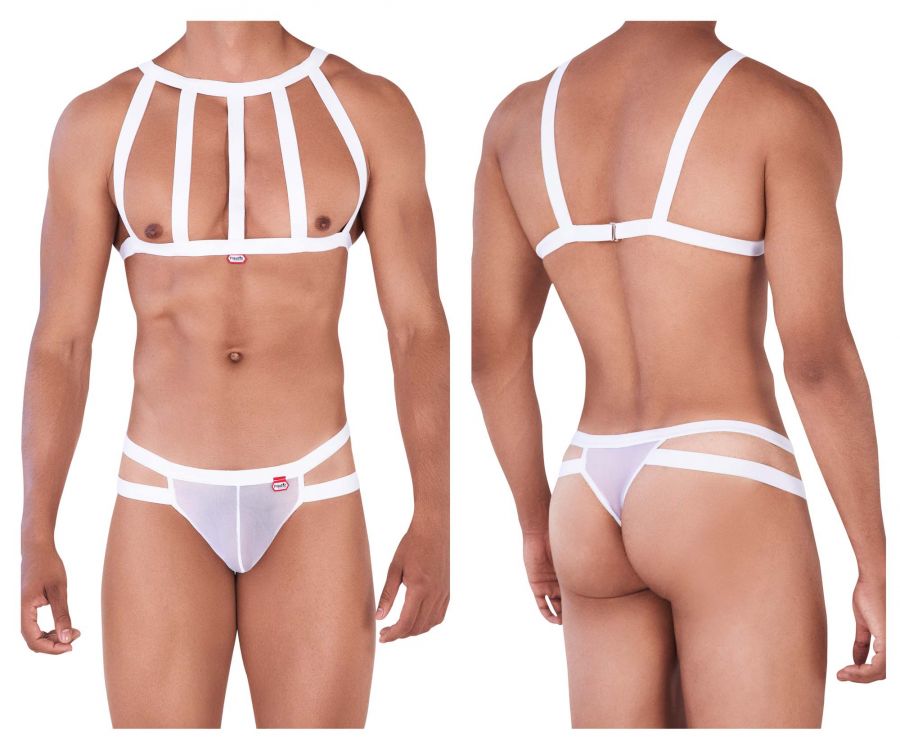 Pikante 0331 Personality Harness Thongs White