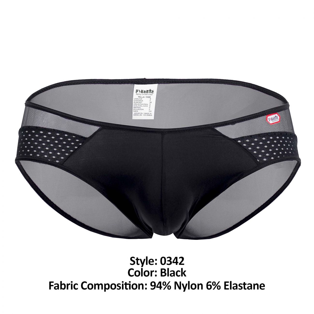 Pikante 0342 Leonidas Mesh Briefs Black