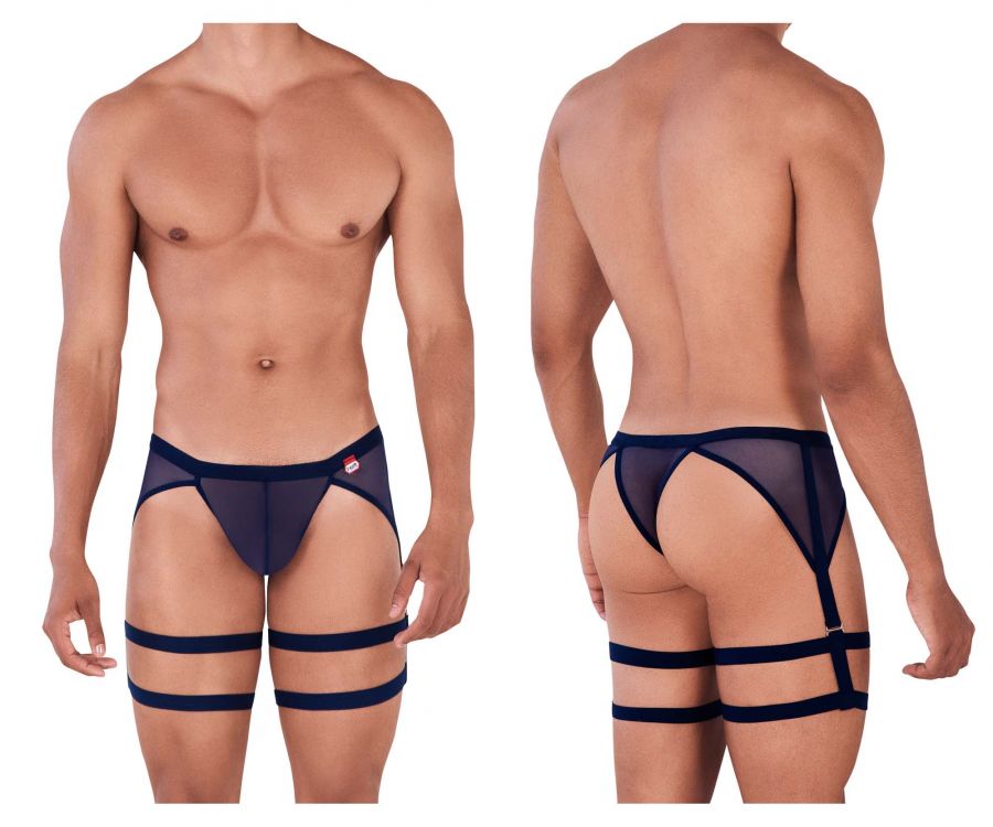 Pikante 0345 Rebel Garter Thongs Dark Blue