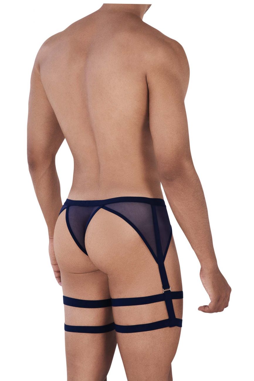 Pikante 0345 Rebel Garter Thongs Dark Blue