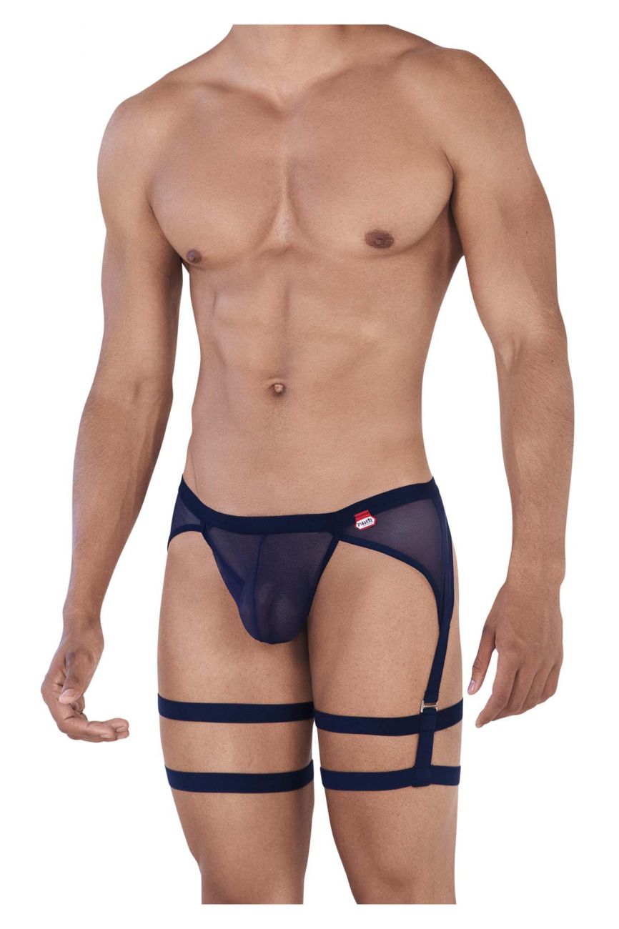 Pikante 0345 Rebel Garter Thongs Dark Blue