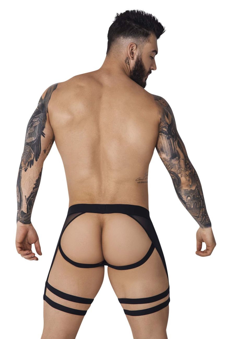 Pikante 1085 Hard Garter Jockstrap Black