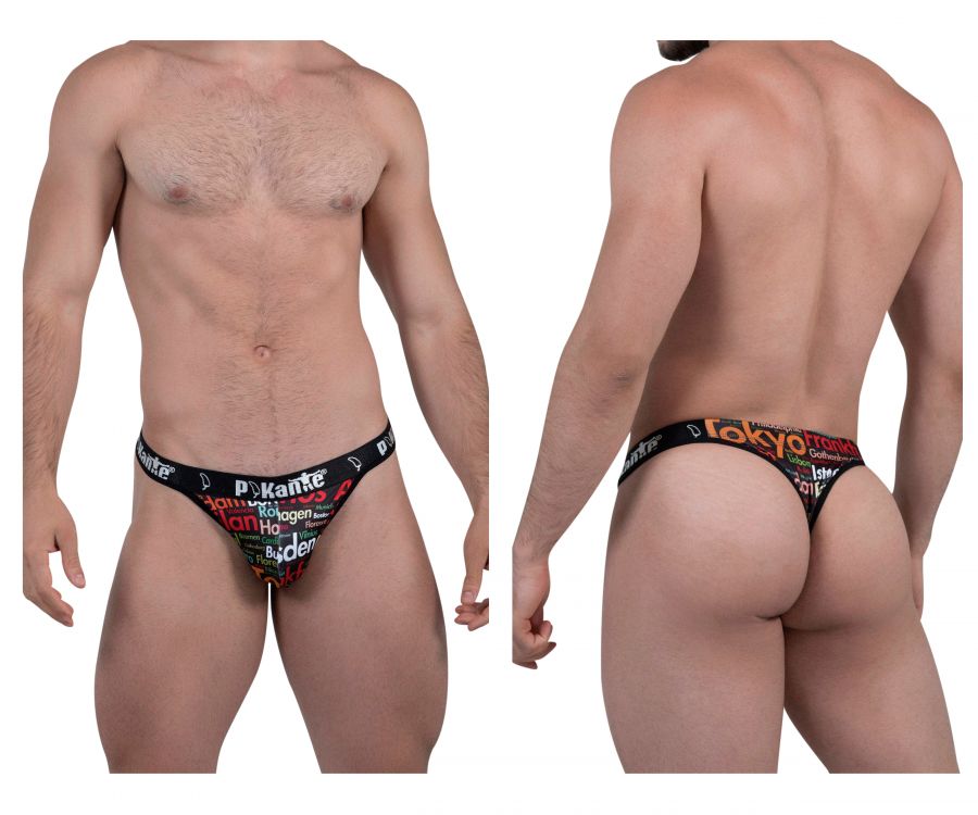 Pikante 8063 Traffic Thongs Black Multi
