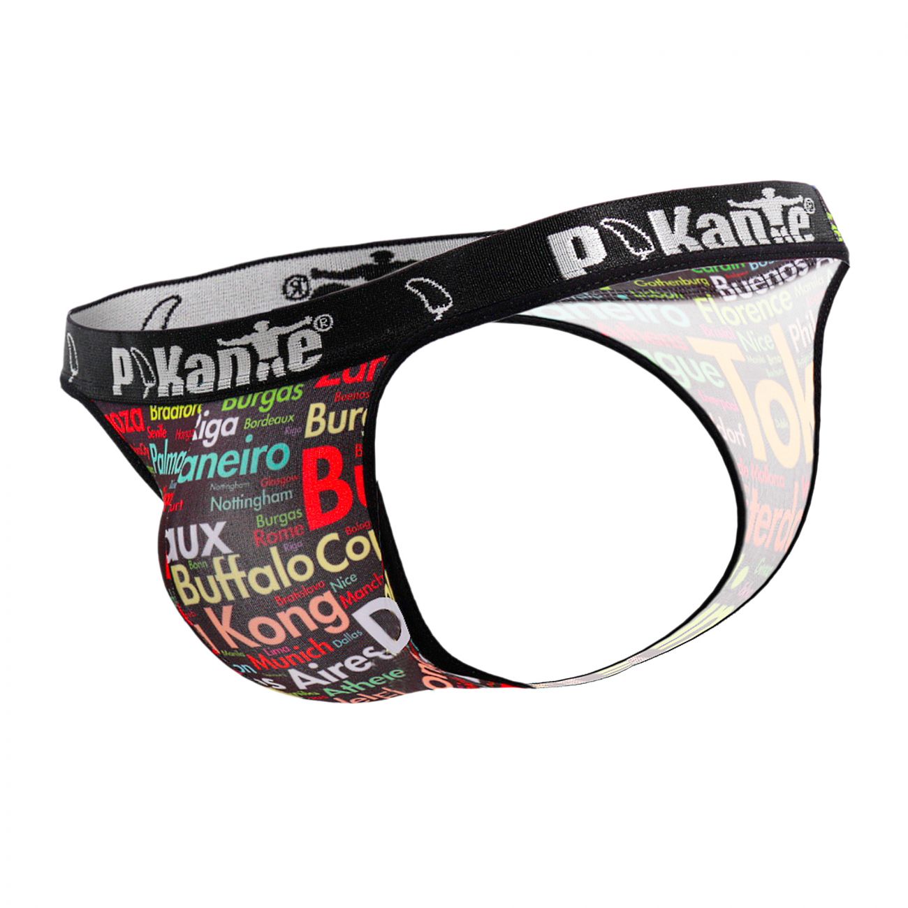 Pikante 8063 Traffic Thongs Black Multi