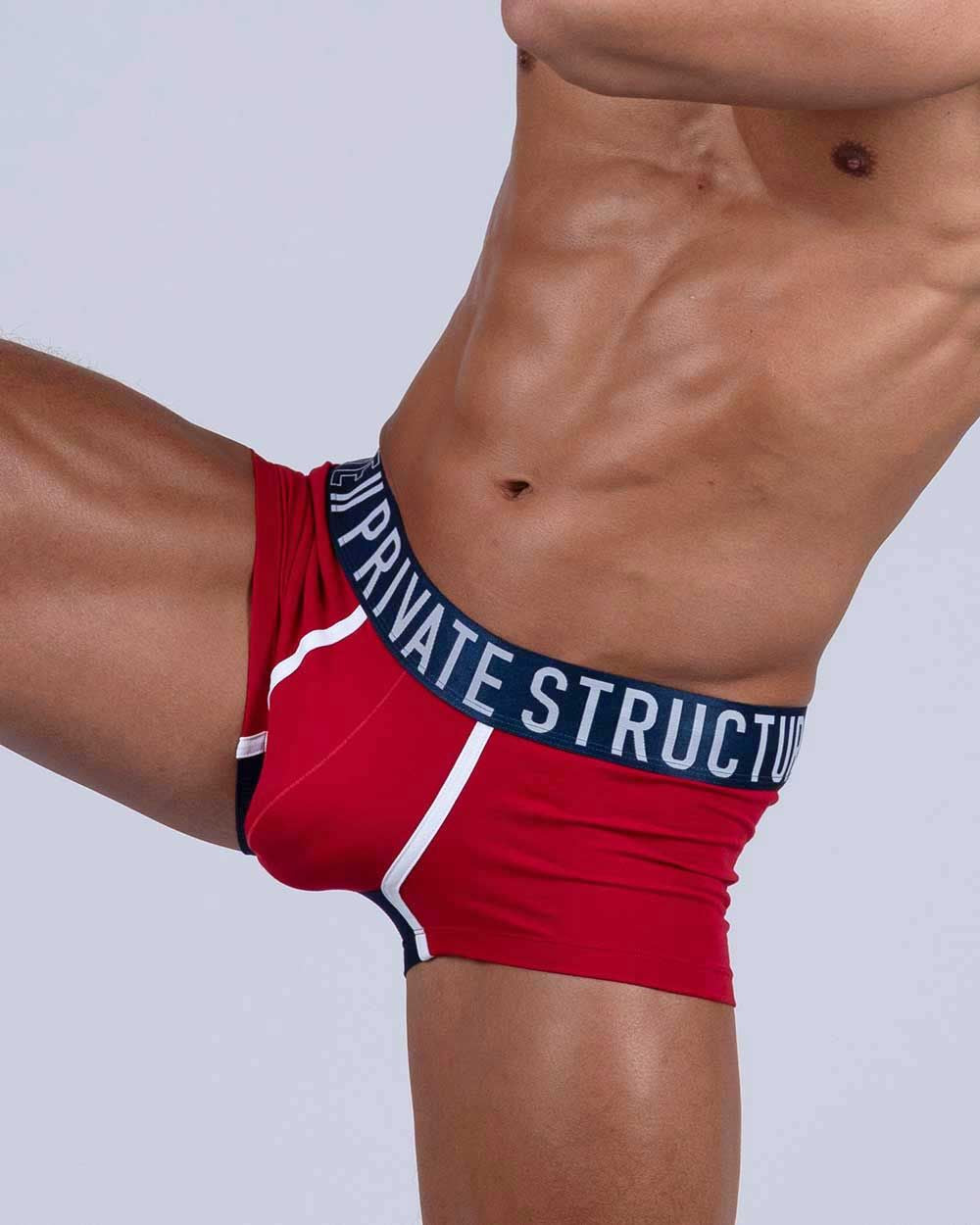 Private Structure BAUT4389 Athlete Trunks Red Falcon