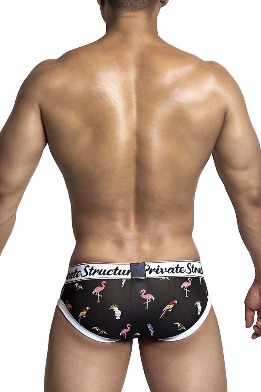 Private Structure SCUX4189 Classic Mini Briefs Bird Black