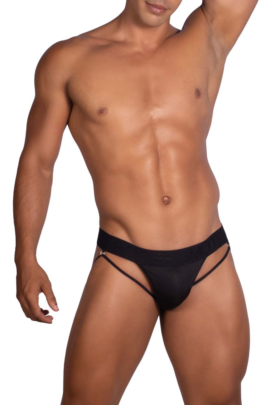 Roger Smuth RS077 Strap Pouch Thong Black