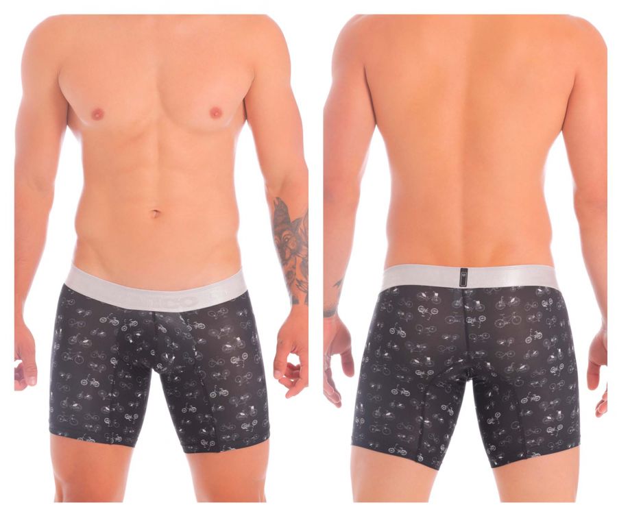 Unico 20070100232  Velocipede Boxer Briefs Black Printed