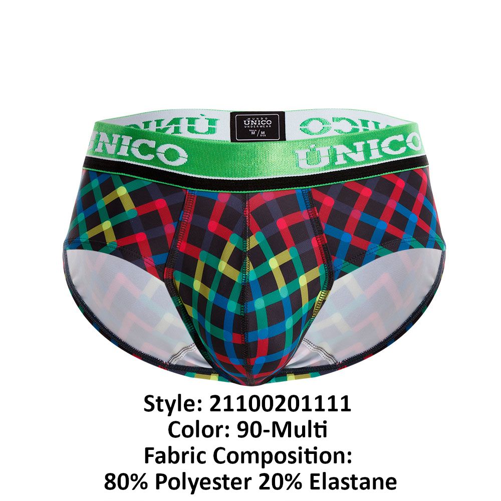 Unico 21100201111 Color-X Briefs Green Multi