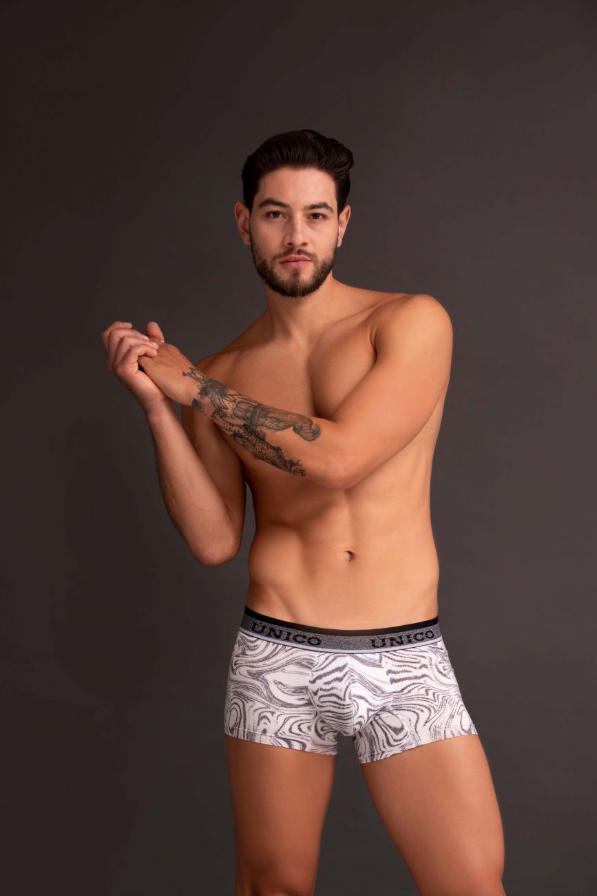 Unico 22020100106 Rastro Trunks White Printed