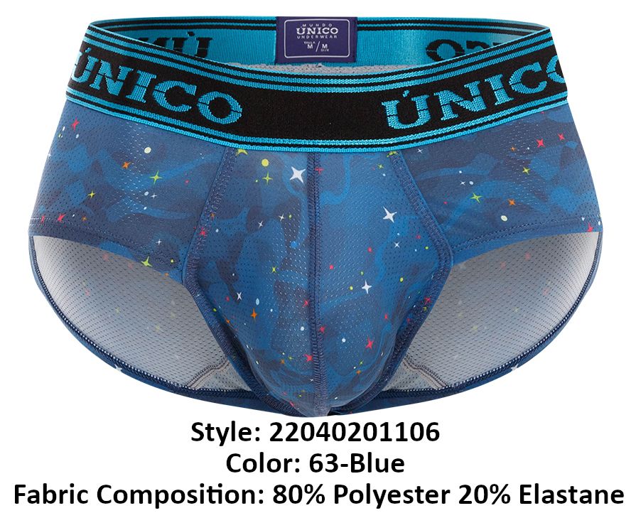 Unico 22040201106 Aloe Briefs Blue Printed