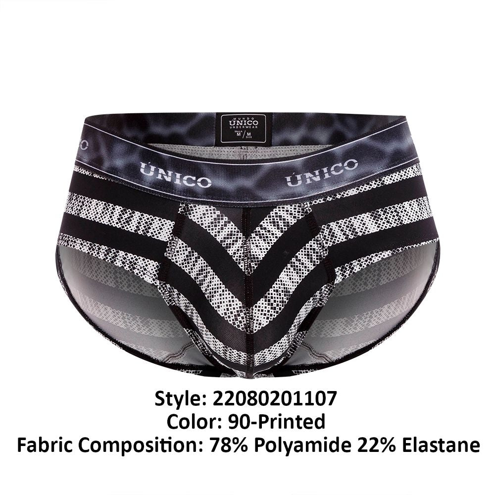 Unico 22080201107 Beteado Briefs Black Printed