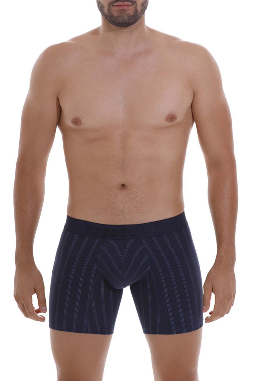 Unico 22100100203 Senda Boxer Briefs Dark Blue Plus Sizes