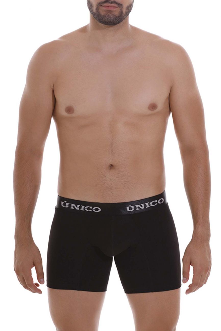 Unico 22120100203 Intenso A22 Boxer Briefs Black Plus Sizes