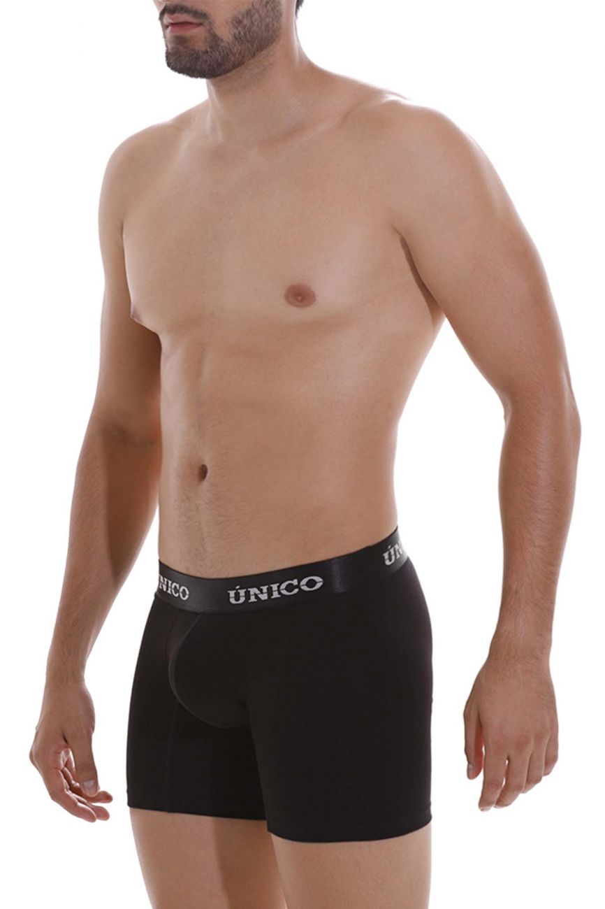 Unico 22120100203 Intenso A22 Boxer Briefs Black Plus Sizes