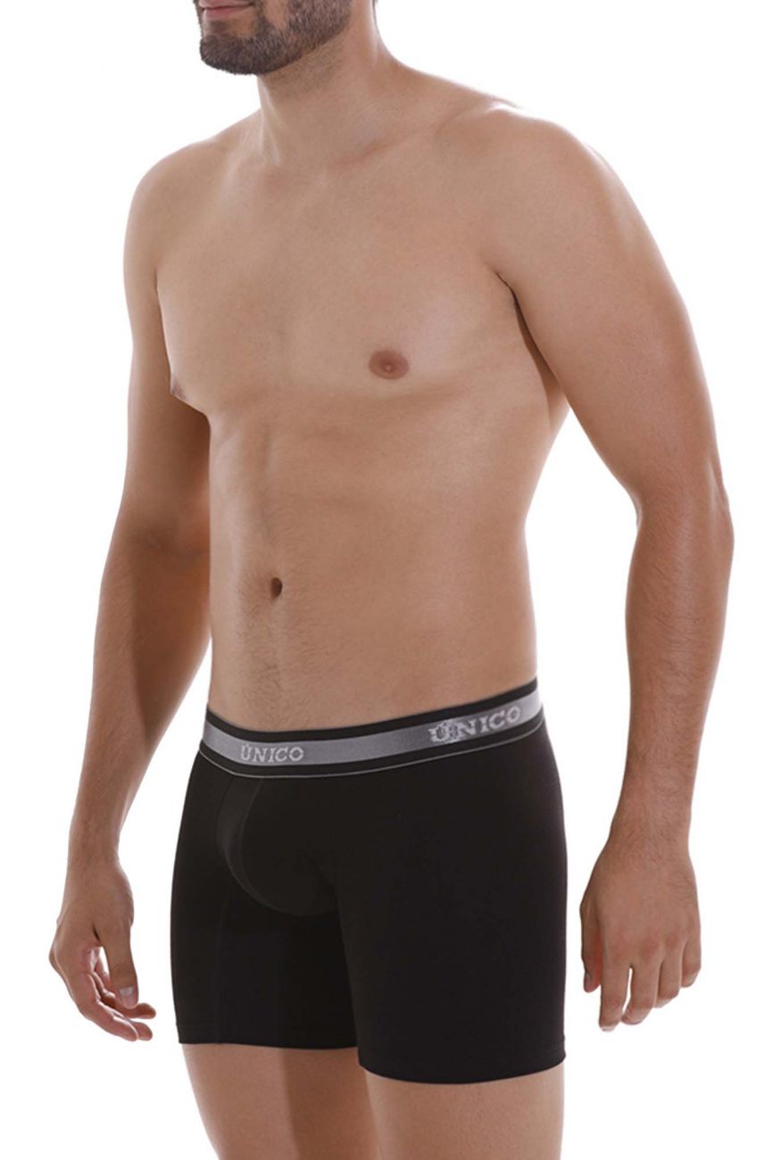 Unico 22120100211 Nebuloso A22 Boxer Briefs Black Plus Sizes