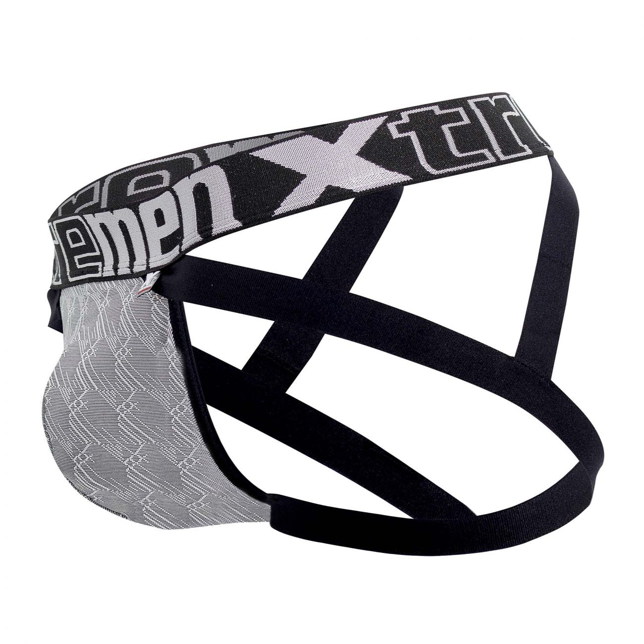 Xtremen 91069 Microfiber Jacquard Jockstrap Gray