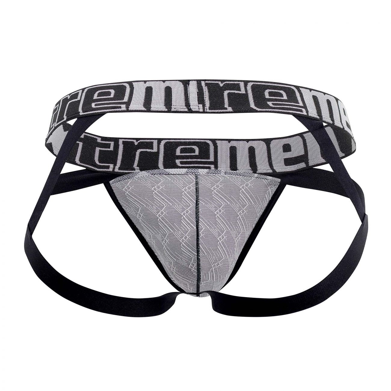 Xtremen 91069 Microfiber Jacquard Jockstrap Gray