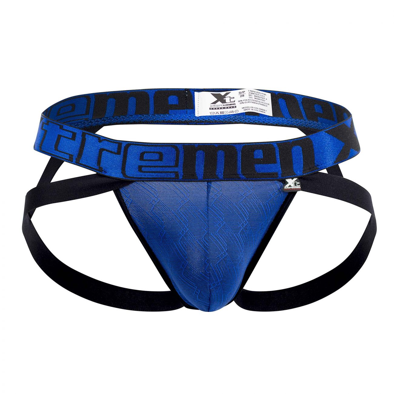 Xtremen 91069 Microfiber Jacquard Jockstrap Royal Blue