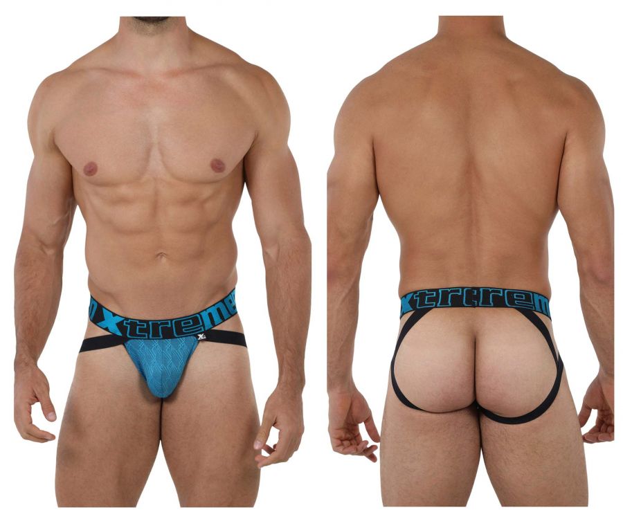 Xtremen 91069 Microfiber Jacquard Jockstrap Turquoise