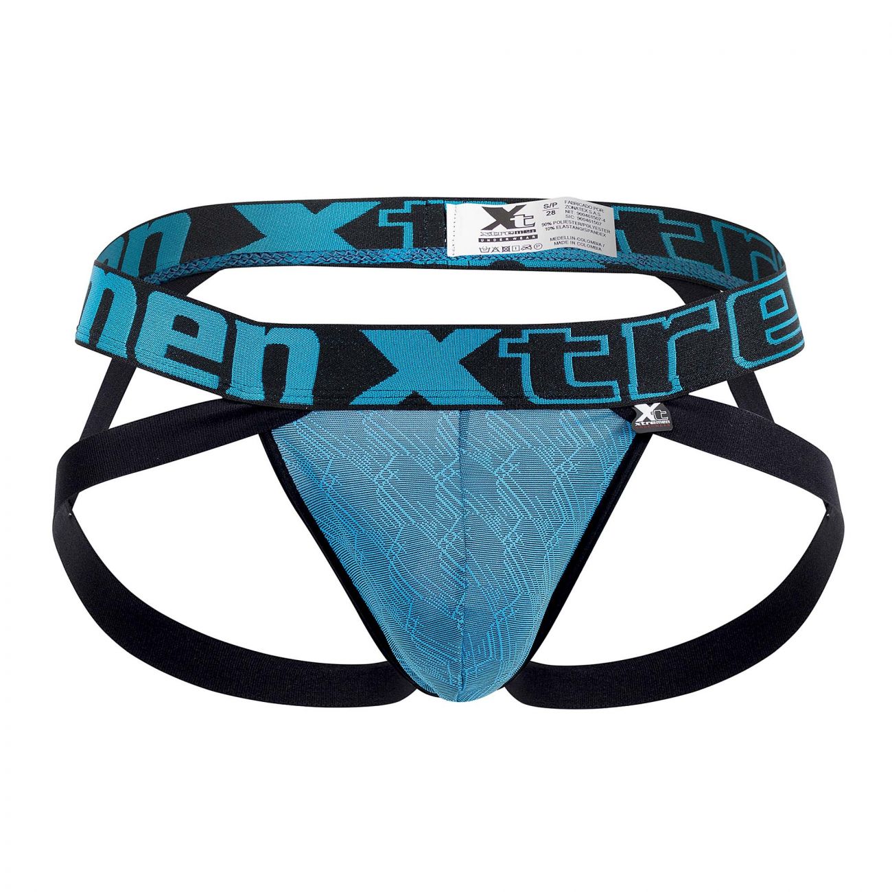 Xtremen 91069 Microfiber Jacquard Jockstrap Turquoise