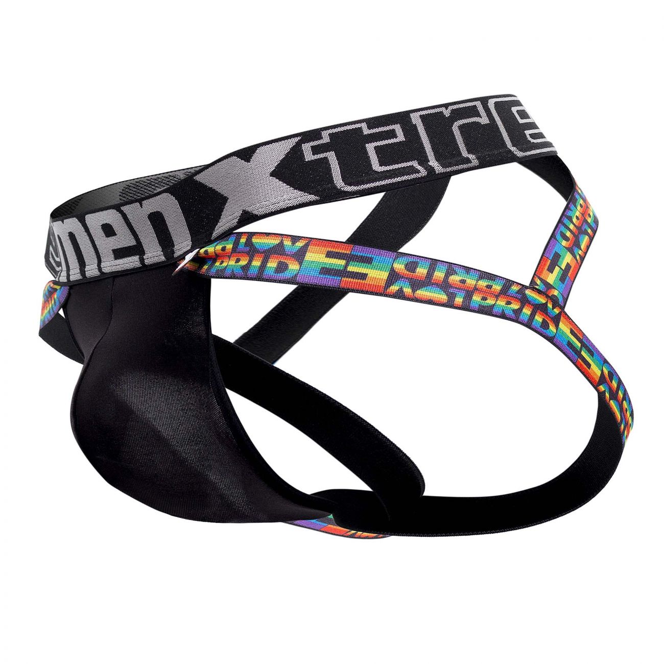 Xtremen 91084 Microfiber Pride Jockstrap Black