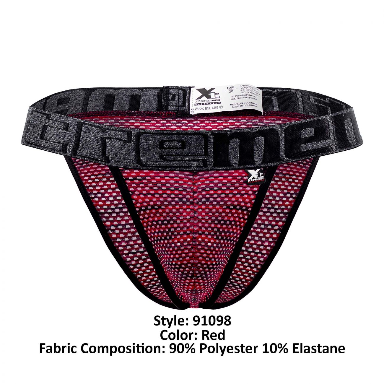 Xtremen 91098 Microfiber Mesh Bikini Red