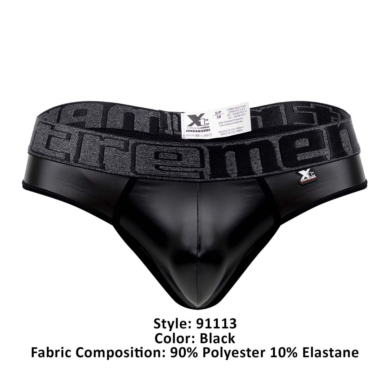 Xtremen 91113 Faux Leather Thongs Black