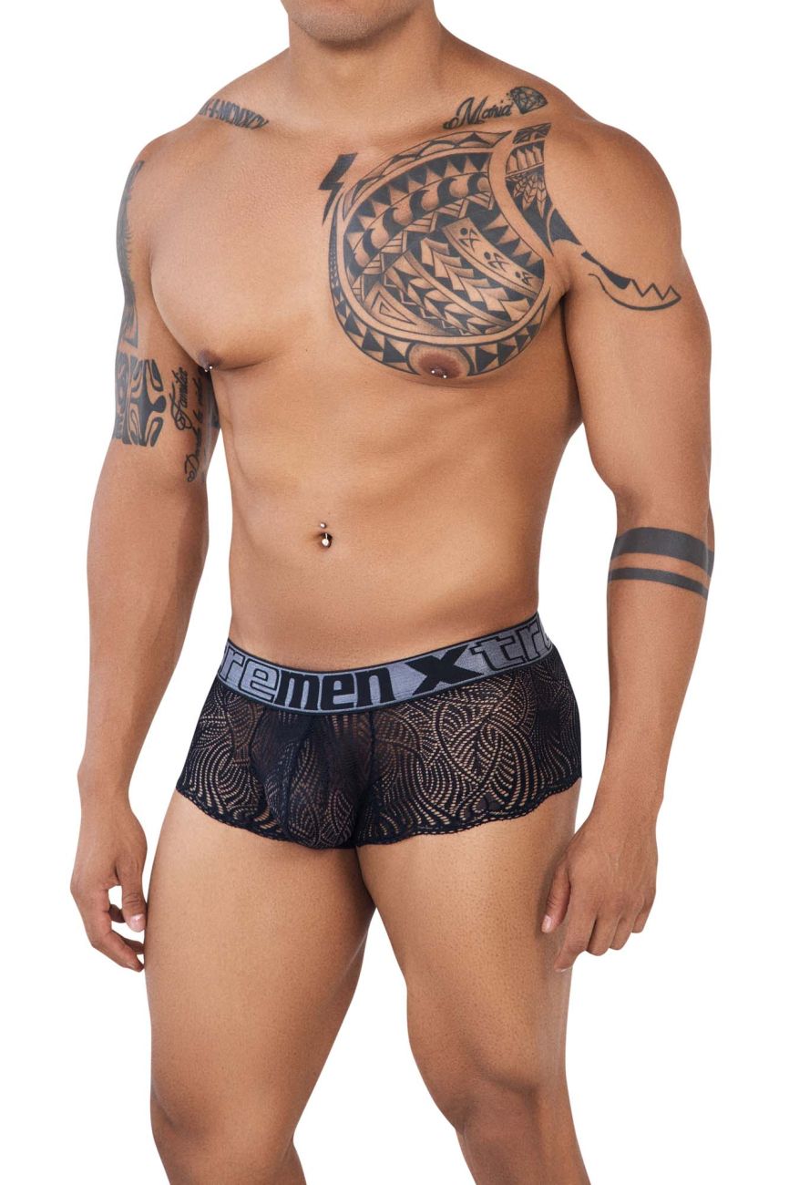 Xtremen 91123 Chic Lace Briefs Black