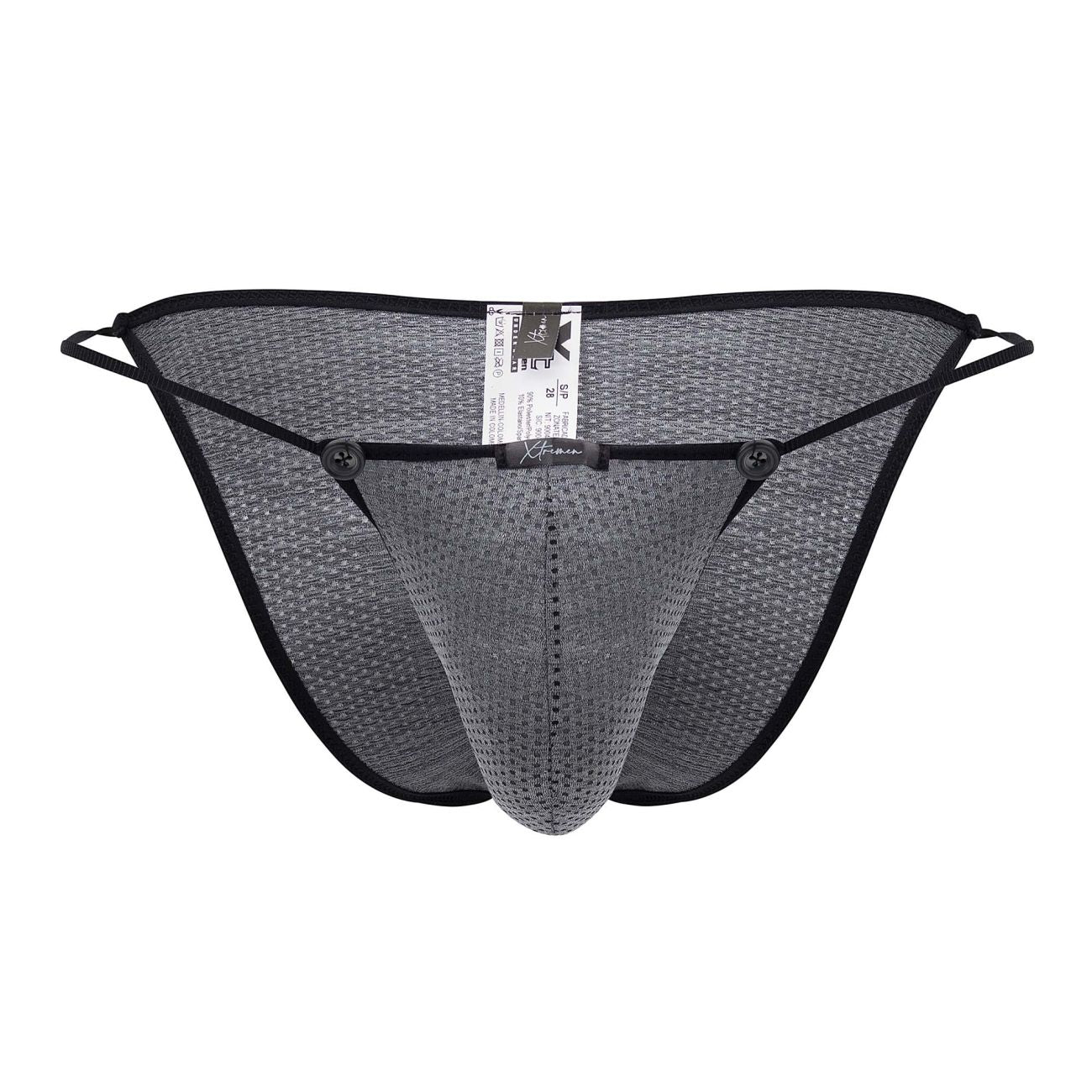 Xtremen 91132 Colorful Mesh Bikini Black