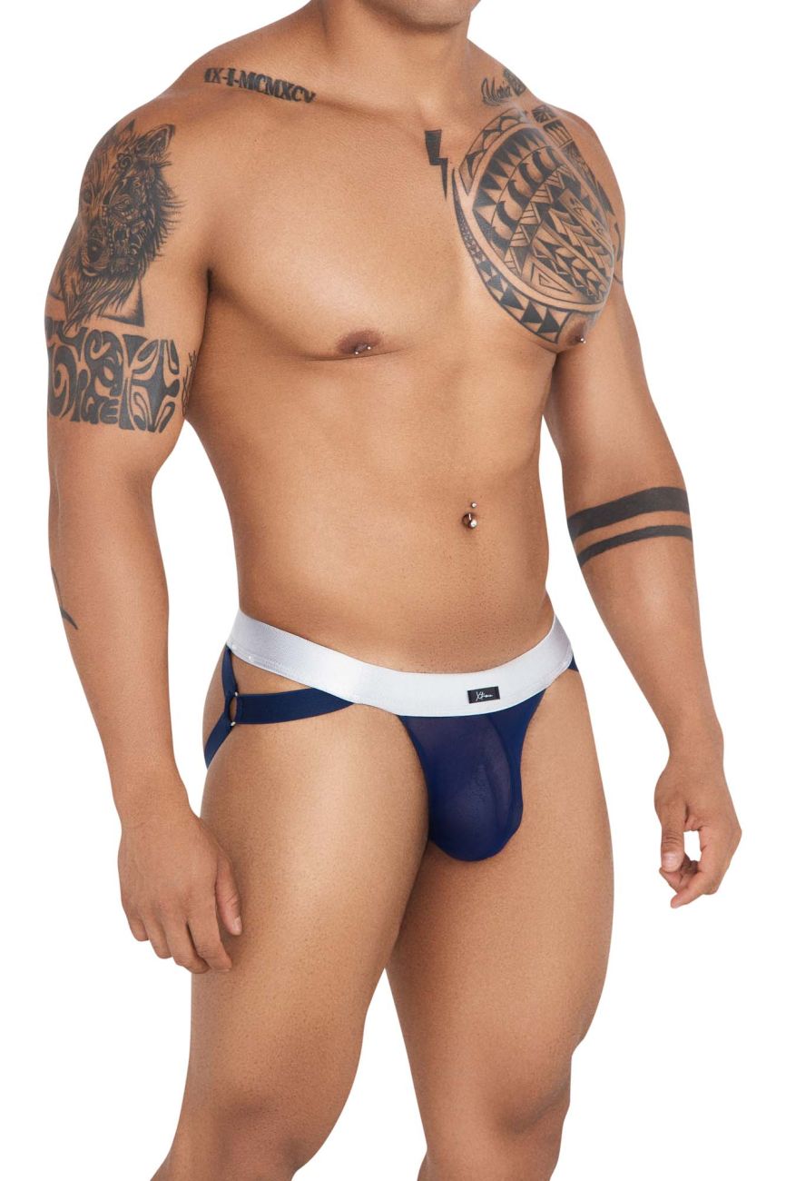 Xtremen 91134 Stylish Mesh Jockstrap Dark Blue