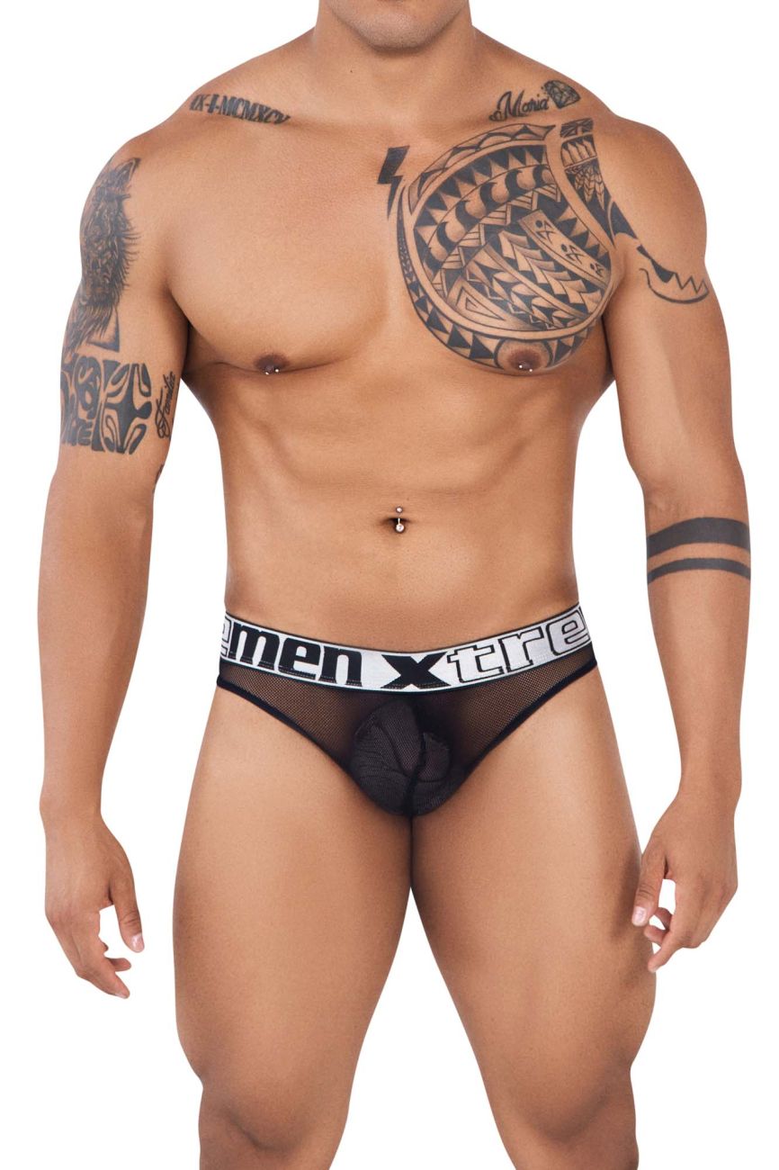 Xtremen 91137 Mesh Thongs Black