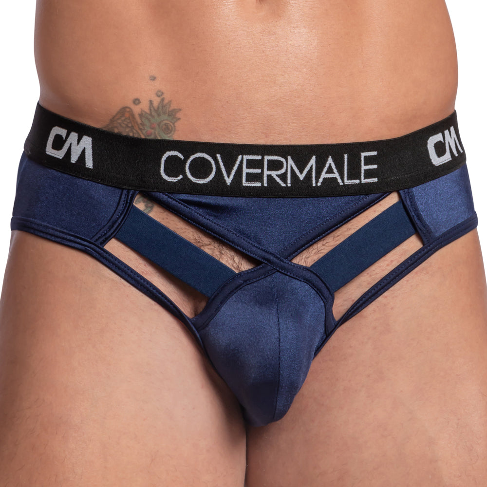 Cover Male Wide-Band Visible Bikini Navy
