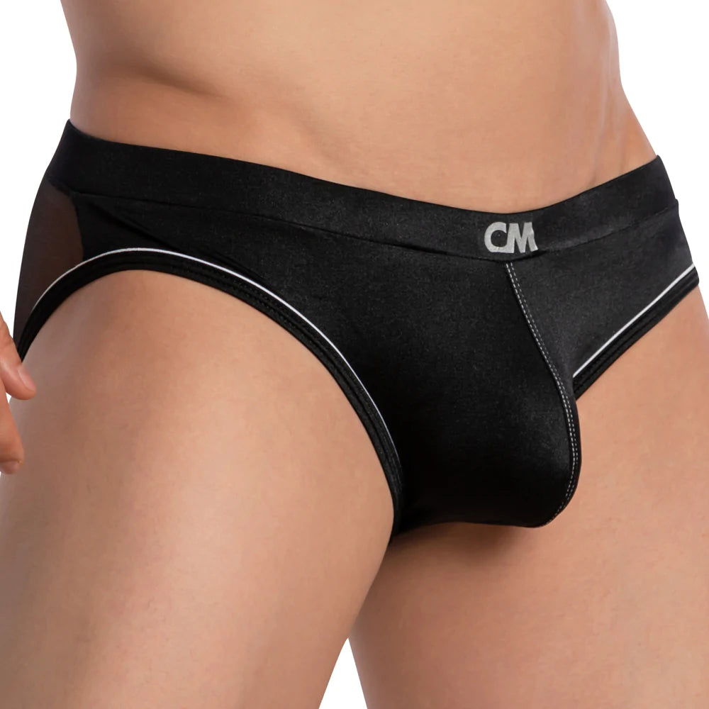 Cover Male CMI063 Sheer Back Bulge Pouch Bikini Black