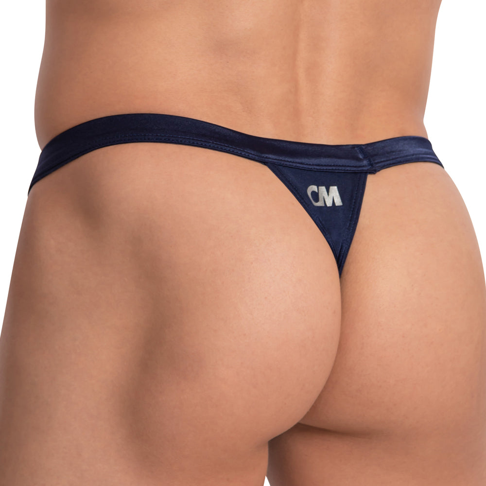 Cover Male CMK076 Multi Color Wide Waistband Underwear Thong for Men Navy