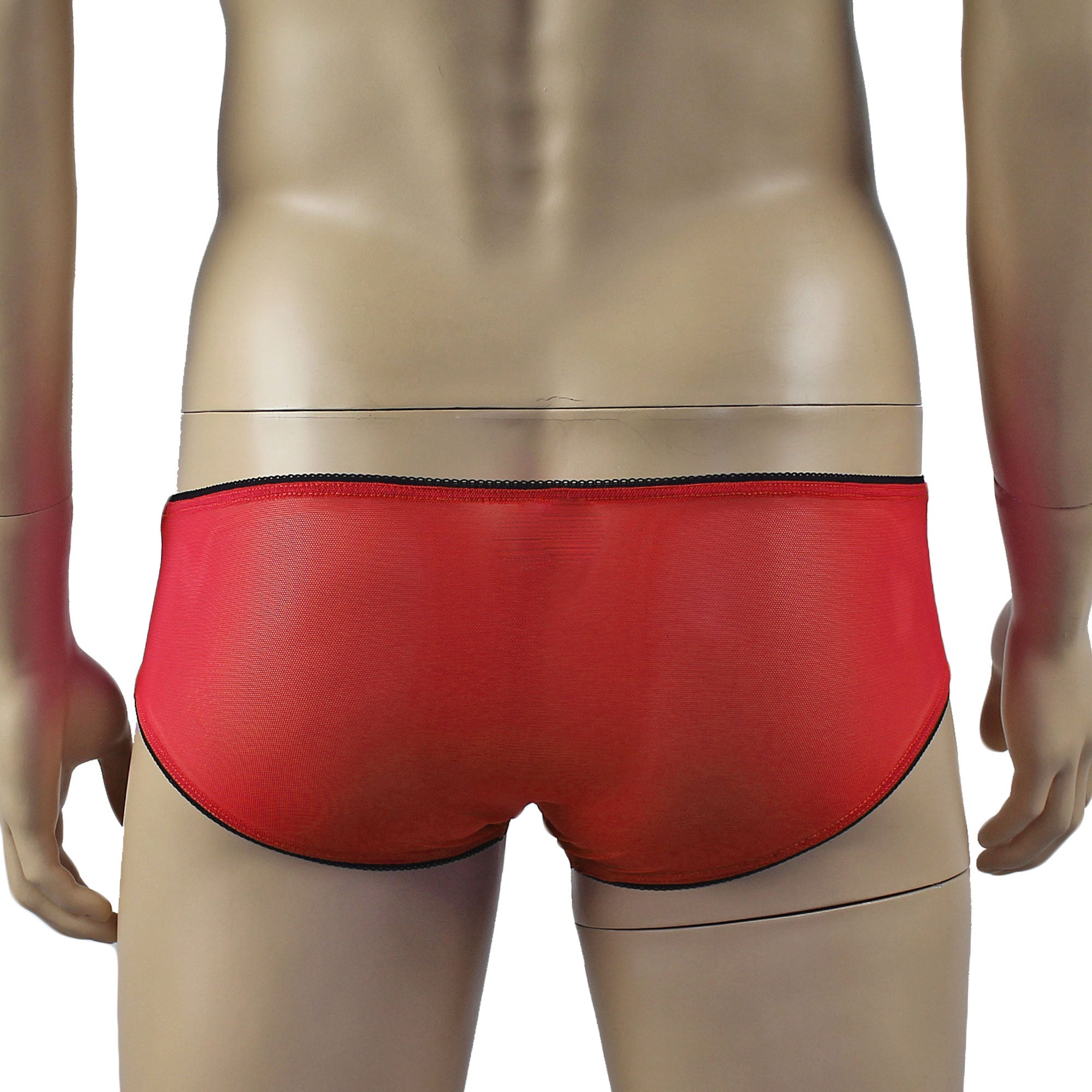 Mens Sheer Mesh Panty with Black Pico Elastic (red plus other colours)