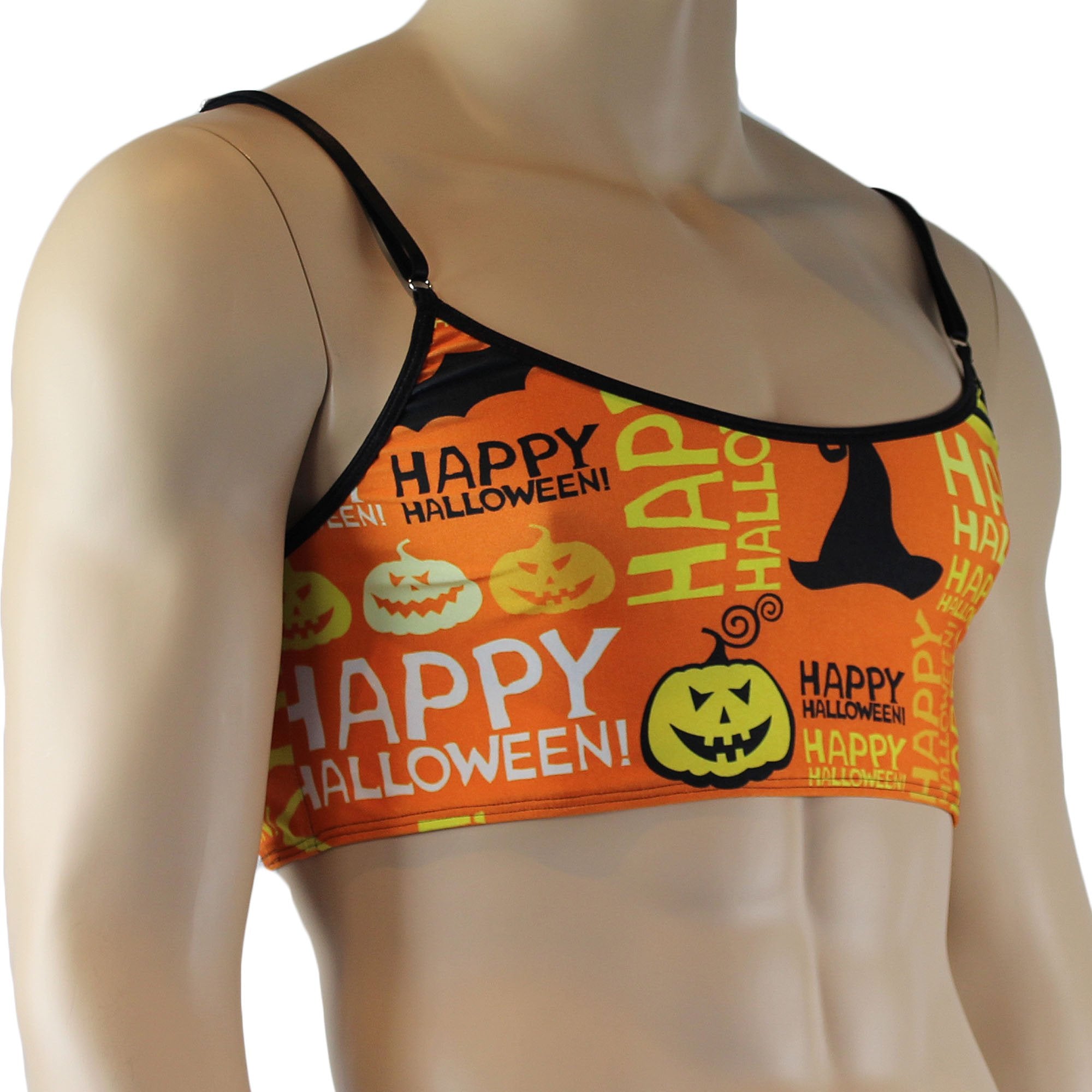 Mens Happy Halloween Camisole Top Underwear, Halloween Pumpkins